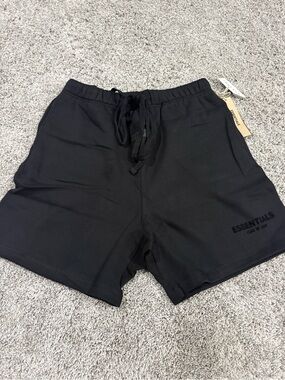 Essentials Black Athletic Sweat Shorts